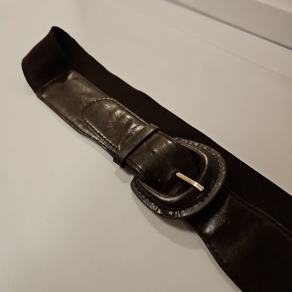 Plus Size Dark Brown Elastic Stretch Belt  sz 2X-3X - Picture 3 of 3